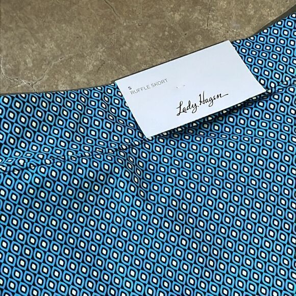 Lady Hagen Women's Overlap Ruffle Golf Skort Skirt Shorts Navette Blue B22 - Picture 5 of 9